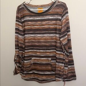 Ruby Rd. Multicolor Striped Sweatshirt NWT!